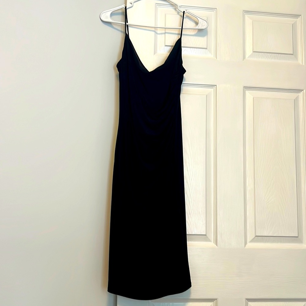Black midi dress